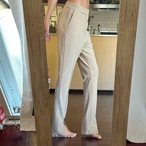 Brand New Women’s Khaki Pants Brand New Trousers Beige Cut Out Detail on Bottom